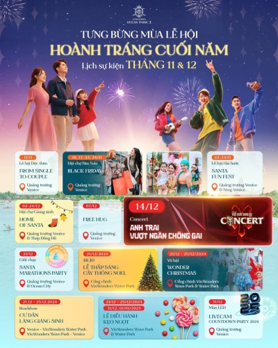 Tưng bừng mùa Lễ hội hoành tráng cuối năm tại Vinhomes Ocean Park 3