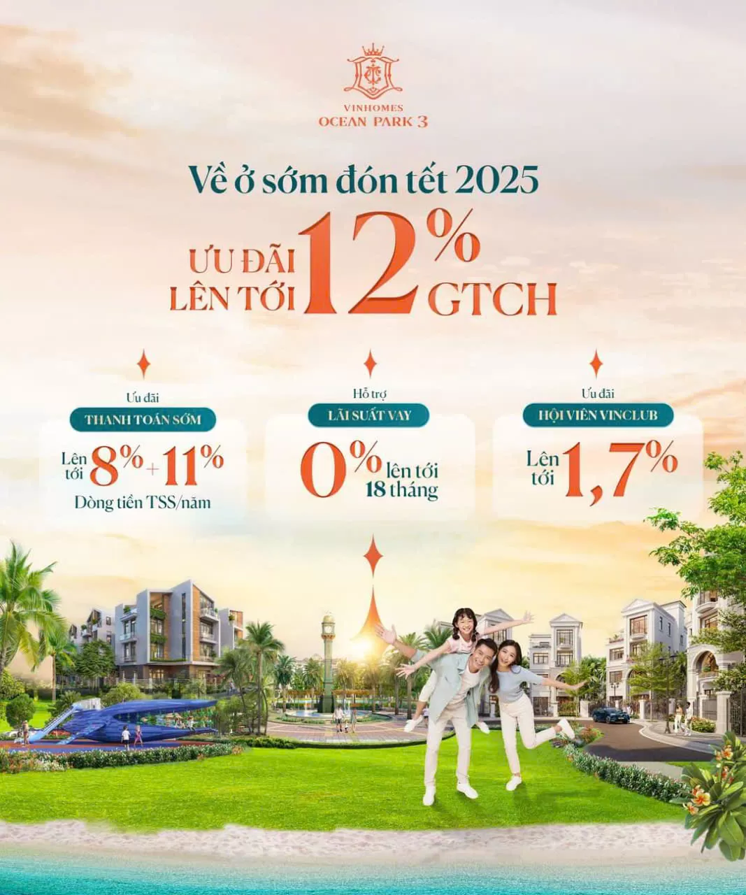 Ưu đãi về ở sớm đón Tết 2025 tại Vinhomes Ocean Park 3