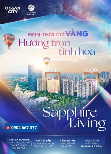 Sapphire Living - Đón thời cơ vàng, hưởng trọn tinh hoa
