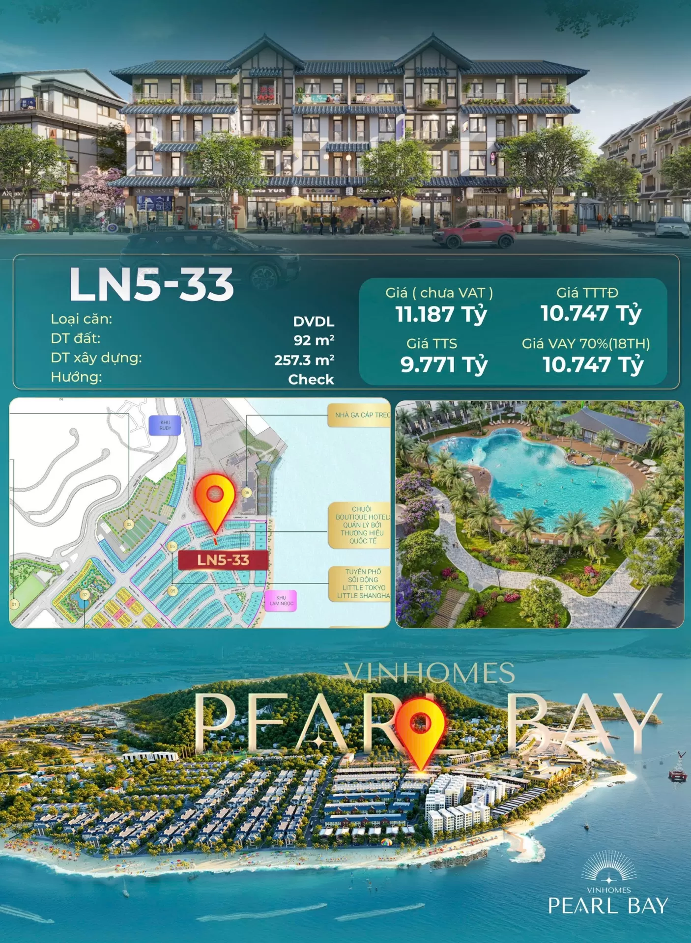 Nhà phố Lam Ngọc: Siêu phẩm tại Vinhomes Pearl Bay